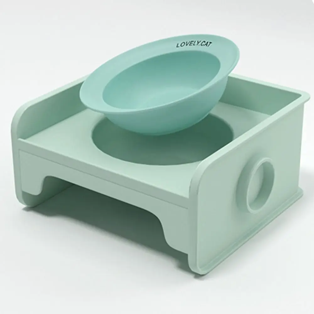 Soporte ABS a prueba de derrames, juego de cuencos para mascotas, lavabo de cerámica extraíble, soporte para cuencos para gatos, soporte antideslizante de pie para cuencos de comida para perros