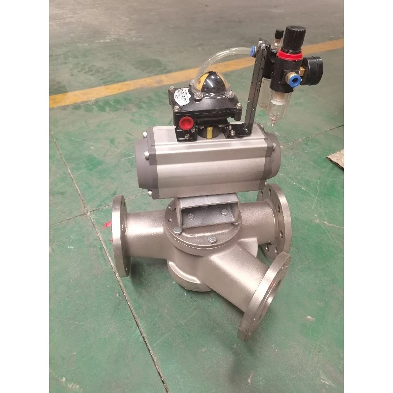 Pneumatic directional valve 304 stainless steel Y-type pneumatic conveyor valve DN50 DN80
