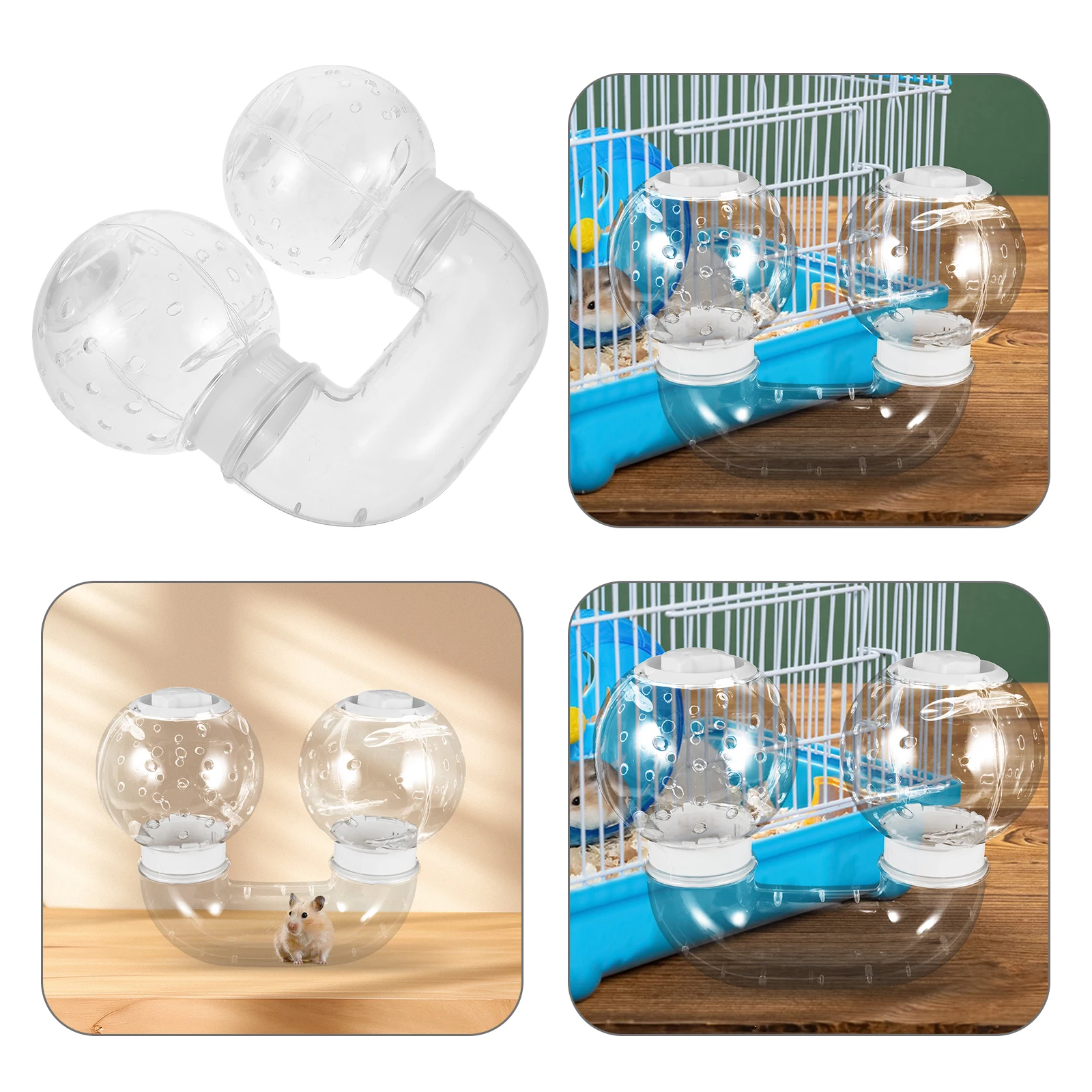 

Hamster Movement Tunnel Exercise Toys for Tank Bendable Plastic Small Animal Pet