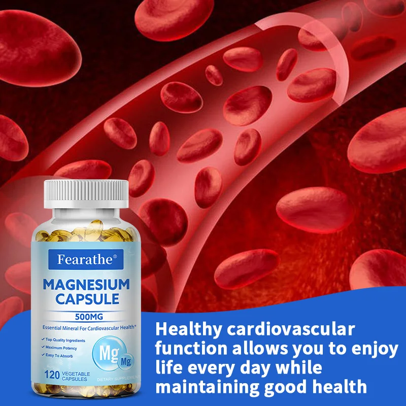 المغنيسيوم الجليسينات 500 ملغ أقصى امتصاص المكملات المغنيسيوم لتخفيف ضغط الأعصاب والعضلات وصحة العظام والمناعة