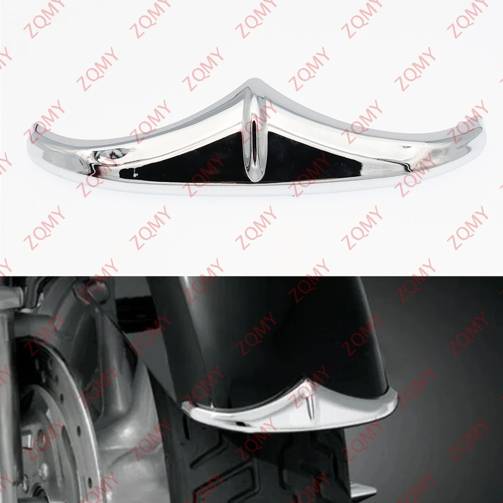 Chrome Motorcycle Front Fender Leading Edge Accent Trim Replacement for Harley Davidson Road Glides Street Glides Dyna