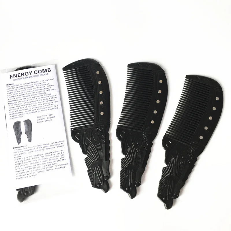 Customized.2025 Energy Comb Negative Ion Comb Magnetic Hair Comb with English Manual