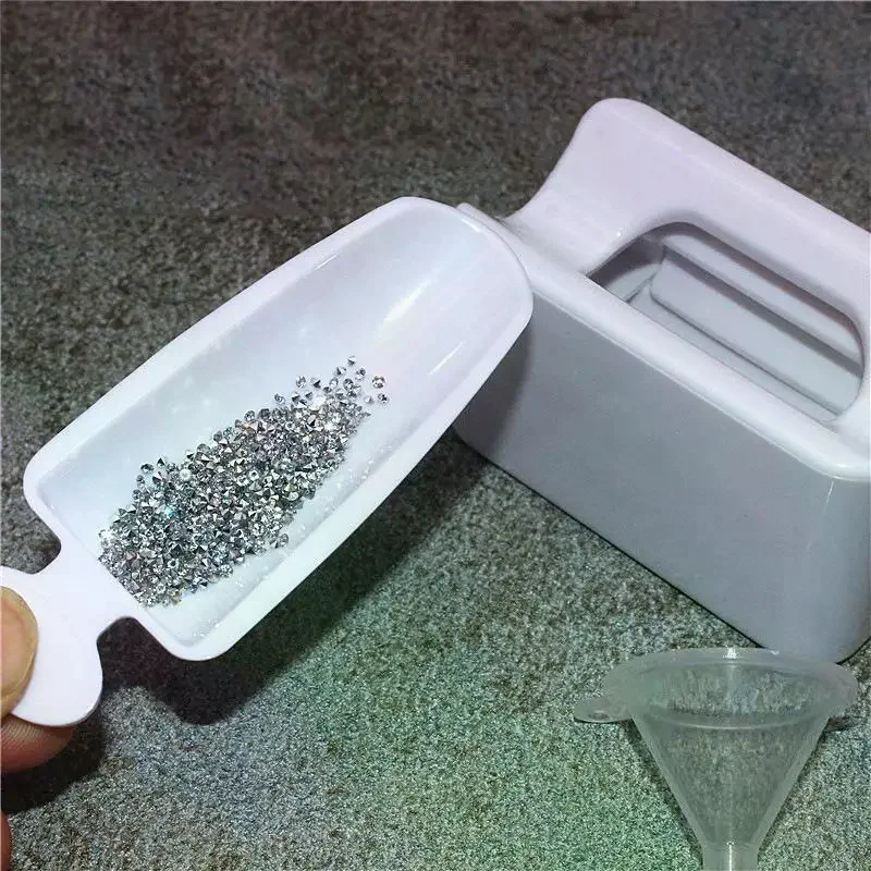 French Portable Recovery Box For Nail Glitter Powder Container Recycling Dipping Powder Dust Tray Nail Art Caviar Sequin Storag - view 4