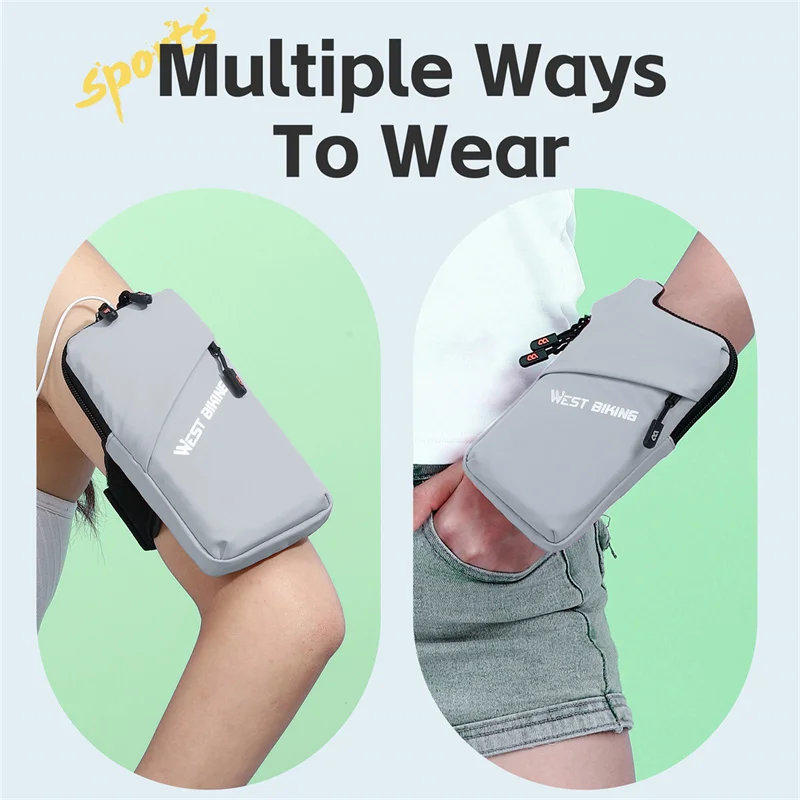 WEST BIKING Running Phone Arm Bag Waterproof Sports Armband 7.0\