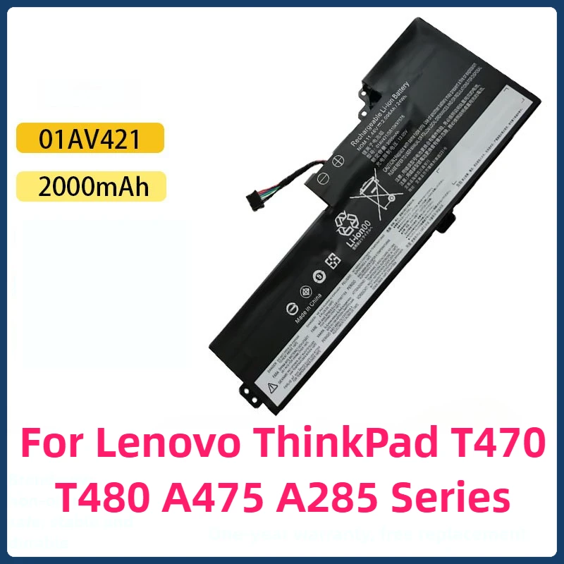 

2095 мАч 01AV421 Аккумулятор для ноутбука Lenovo ThinkPad T470 T480 A475 A285 серии 01AV420 01AV419 01AV489 SB10K97577