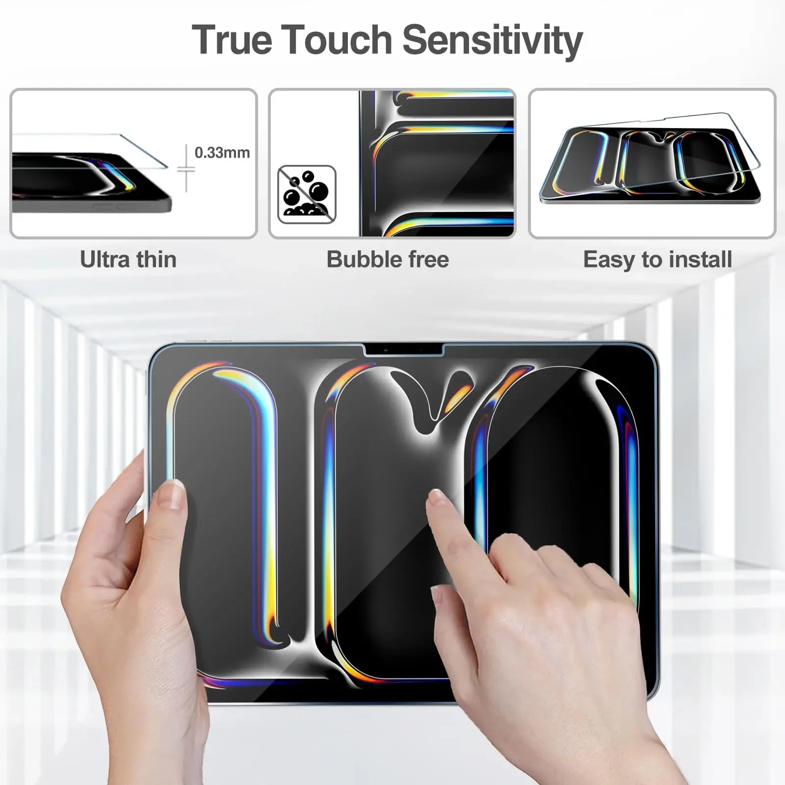 2 unidades de tela de vidro temperado para iPad Air 13 "(M2) 2024 HD Saver película protetora protetor de tela para iPad Pro 13 polegadas (M4)