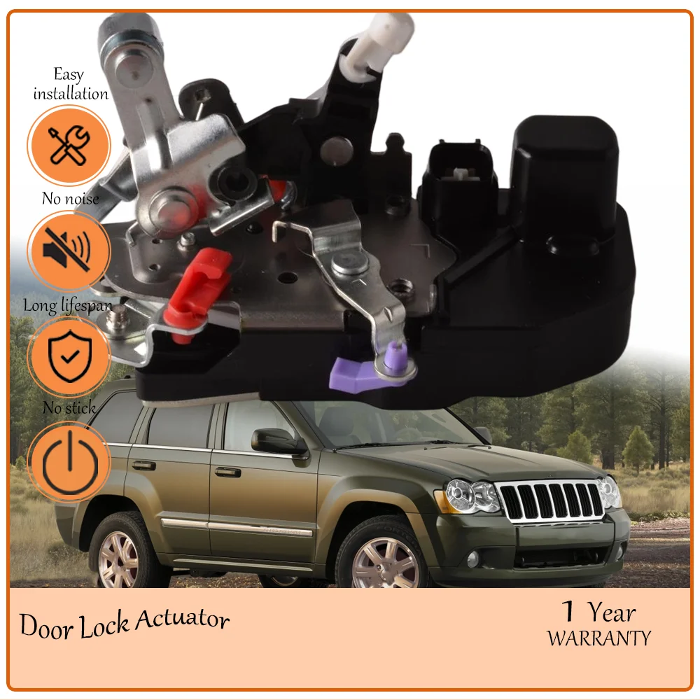 Front Door Lock Latch Actuator, matches Jeep Grand Cherokee 2005-2010 front left oem 931-675,DLA614,55113367AA,55113367AB