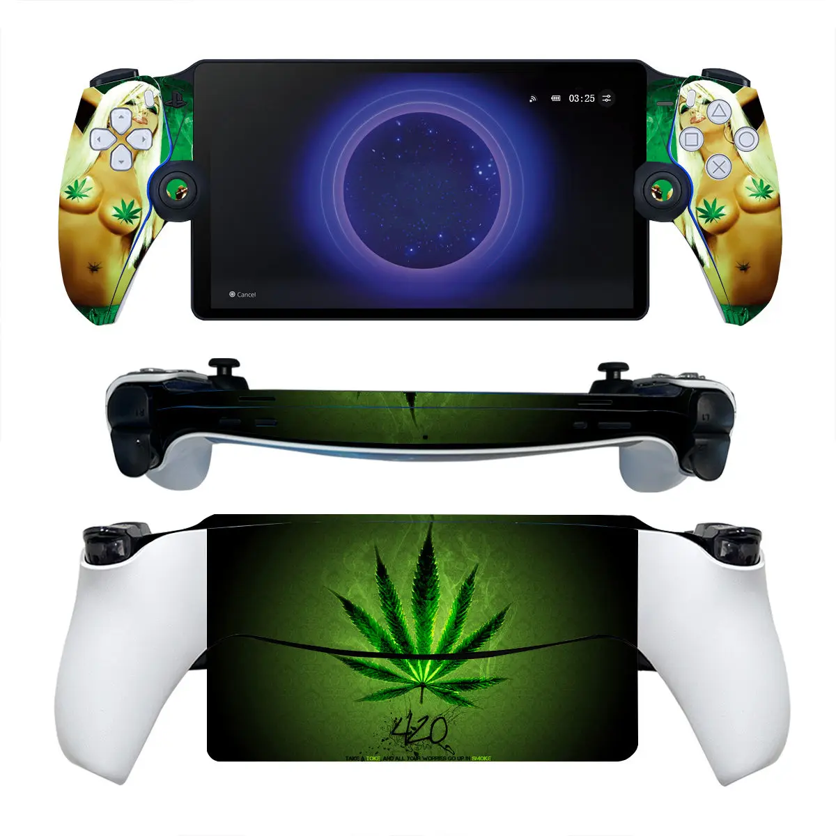 

Green Leaf Weed Skin Sticker for PS Portal Console and Controller Decal Vinyl Skins