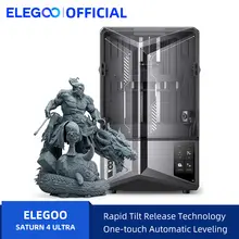 Impressora 3D de resina ELEGOO SATURN 4 ULTRA 12K com nivelamento automático, monitoramento de impressão AI, tamanho de impressão de alta velocidade 218x122x220mm