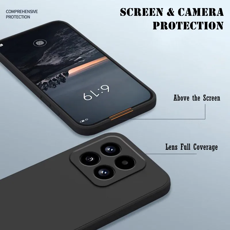 Neue quadratische Silikon-Handyhülle für Xiaomi 17 Pro Max Mi 13 14 15 13T 14T 15T Pro, integrierte Flusen, stoßfeste, schützende weiche Abdeckung – Detail 4