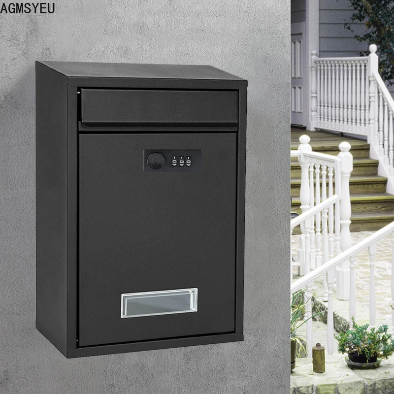 1pc password letter box outdoor wall-mounted community household letter newspaper postbox with lock complaint suggestion box