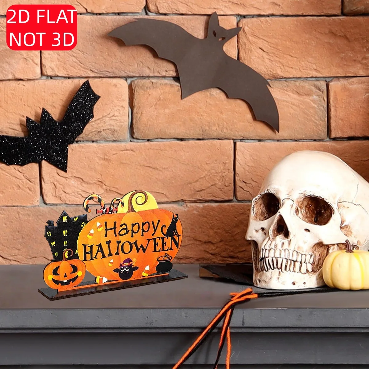 Halloween 2D Wooden Desktop Sign - 