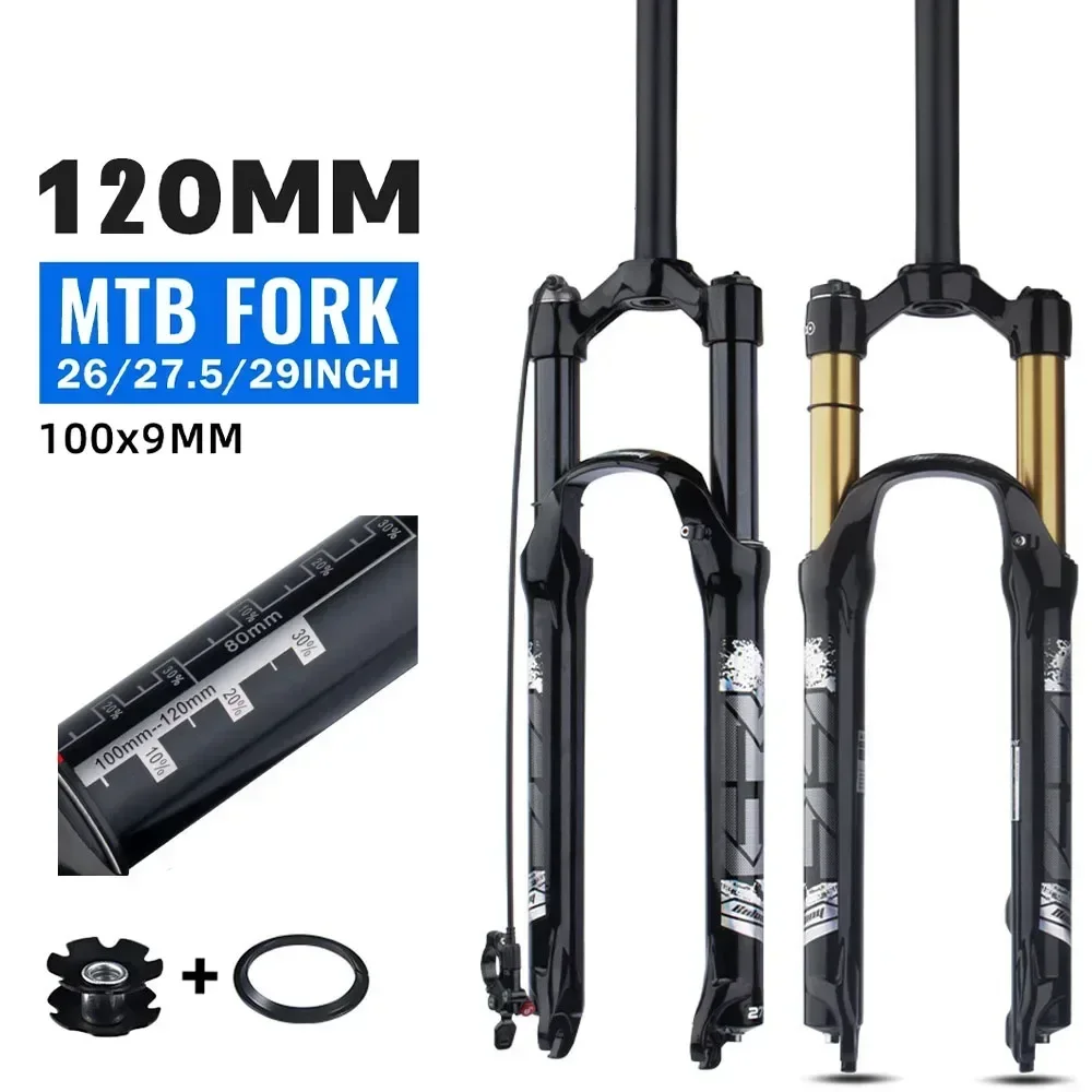 

BOLANY Air suspension 29 mtb forks 26/27.5/29 inch Air Fork Shock Absorber Straight/Tapered Mtb Bike Air Bicycle Front Fork