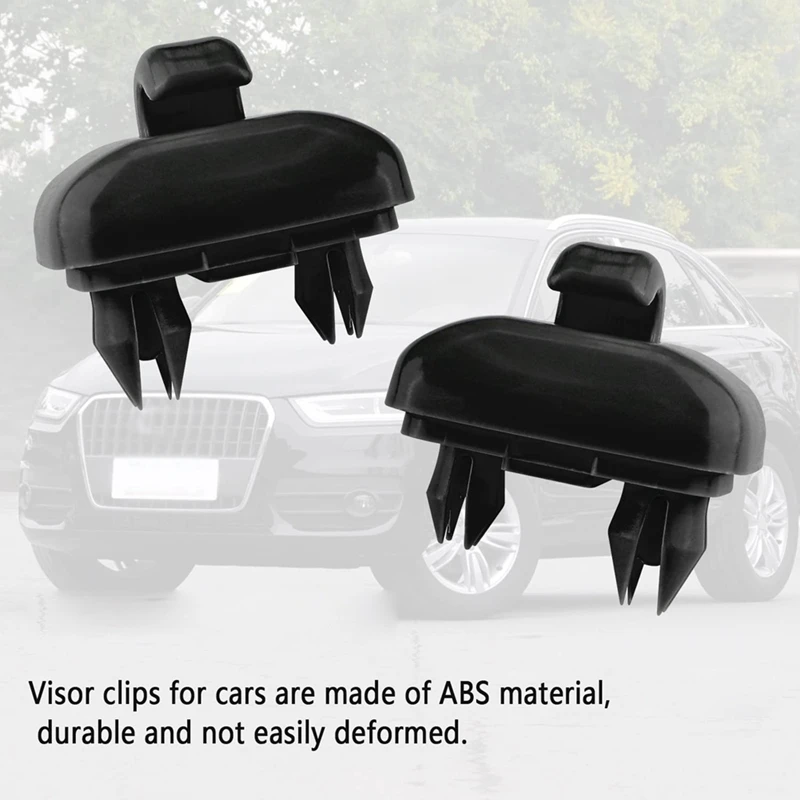 1 Pair Auto Black Sun Visor Buckle Hook Internal Bracket 8U0857562A 8E0857561 For  A3 A4L A5 A6L Q5 Q3