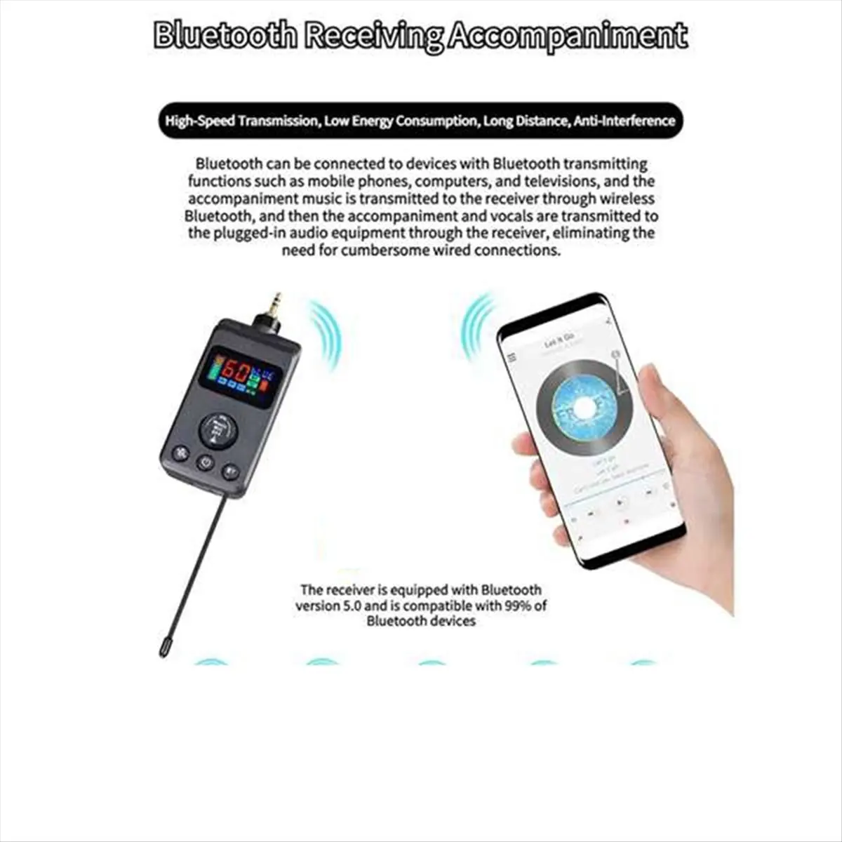 

(A96Z) M50 Anti Whistling Professional Wireless Microphone Home K Song Live Sound Card Performance Singing Handheld Microphone