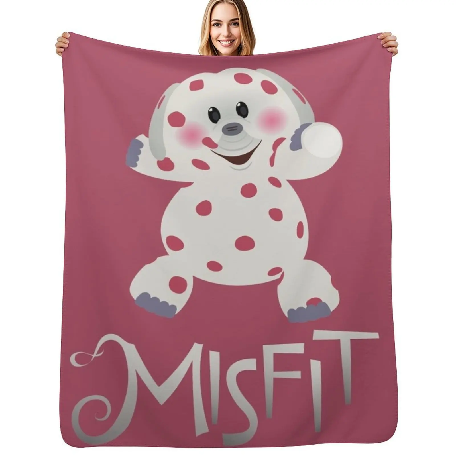 

Misfits - Spotted Elephant Throw Blanket Ultra Soft Flannel Fleece Blanket for All Seasons
