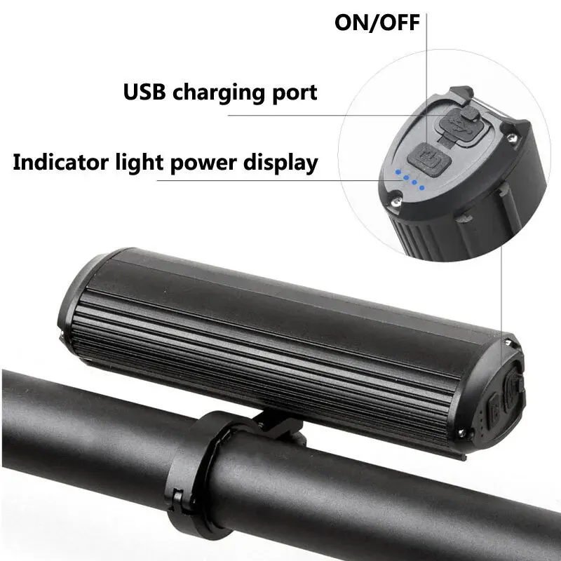 Bicycle Light Front 8000mAh 5200LM Bike Light Power Bank Waterproof Flashlight USB Charging MTB Road Cycling Lamp Accessories