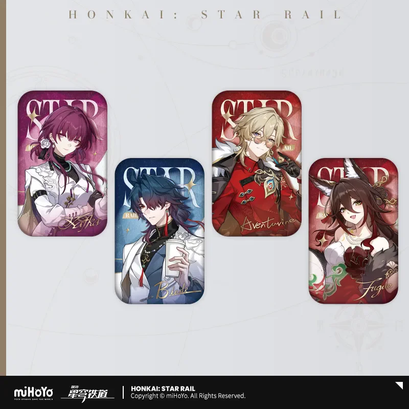 

Официальный значок miHoYo по игре Honkai Star Rail: Блейд, Кафка, Авентурина, Фуга. Аниме-брошь, аксессуар для косплея, подарки на Хэллоуин.