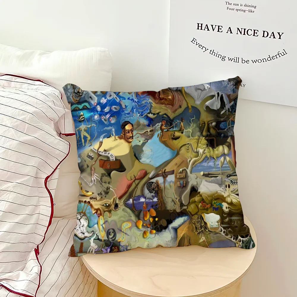 Master Print Square Pillow Cover, Zippered & Removable Washable, Universal Pillowcase for Room & Living Room