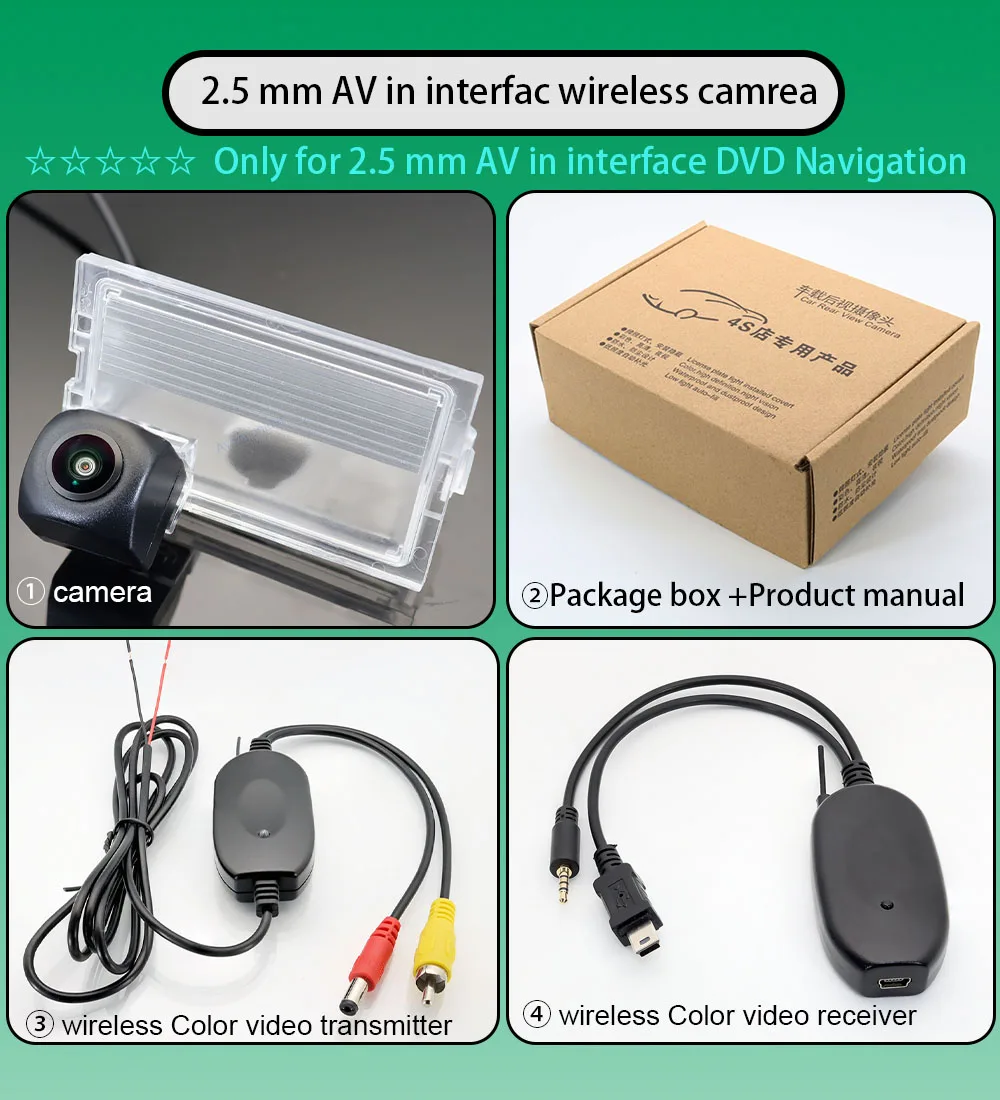 

2.4 Ghz Wireless Rear View Fisheye Camera For Land Rover Freelander 2 LR2 2006~2015