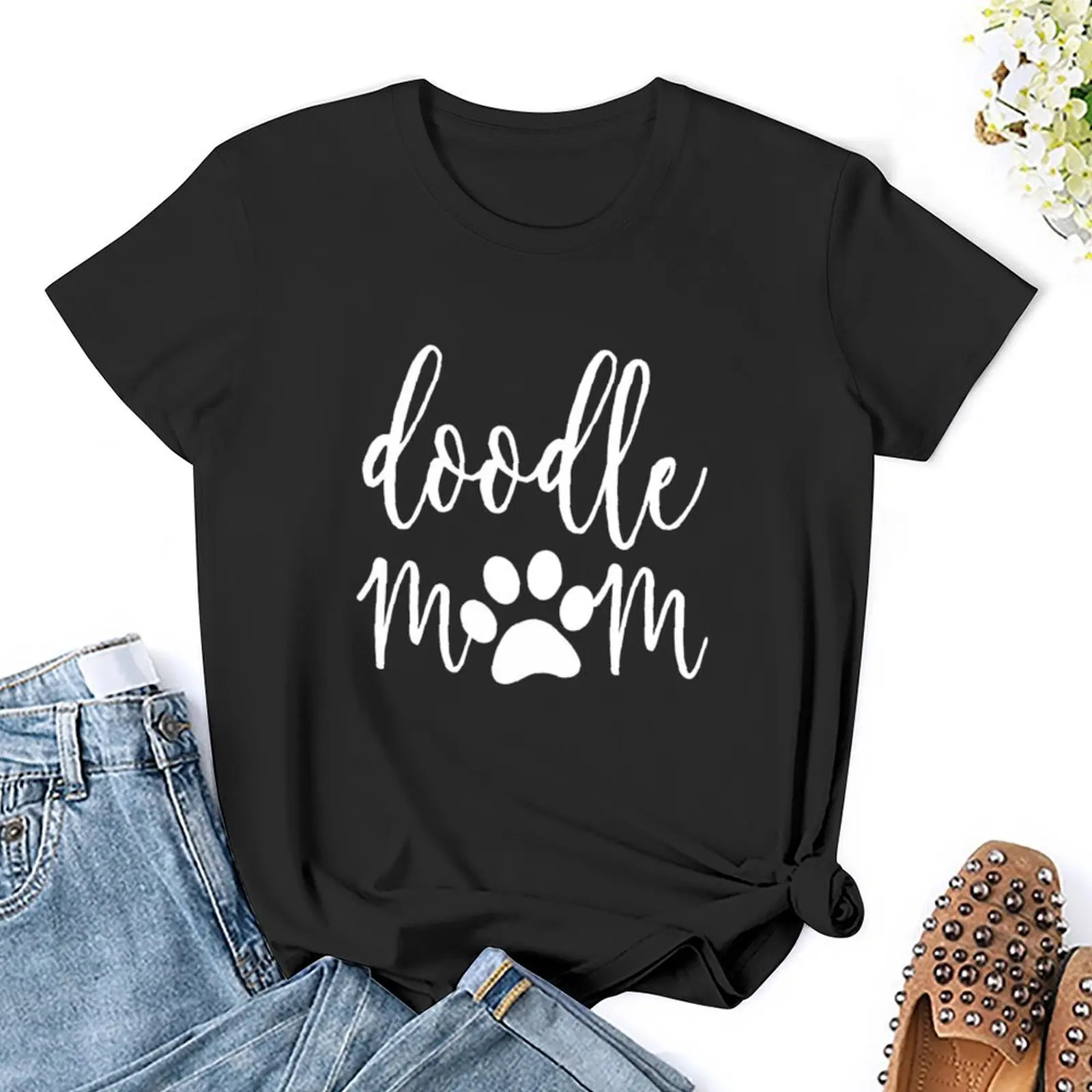 doodle dog mom T-Shirt aesthetic hippie vintage Women
