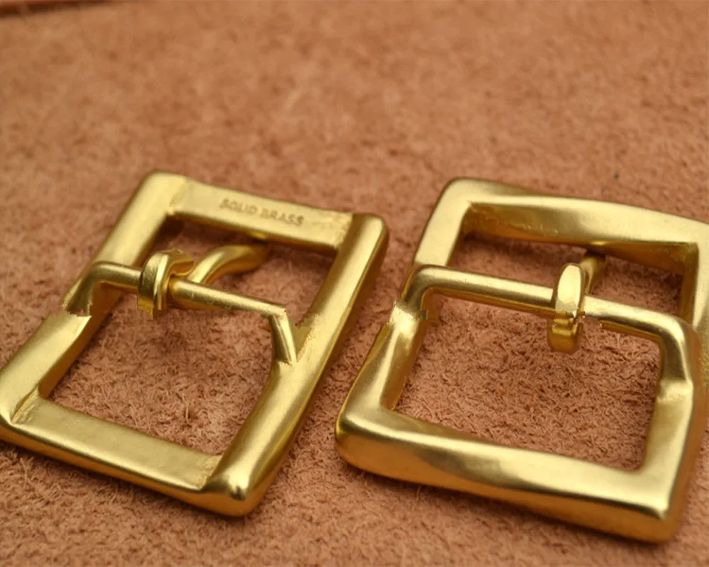 1pcs 34/38mm Brass Belt Buckles  Single Pin End Bar Buckles Fit Belt Leather Craft Jeans Parts DIY Accessories