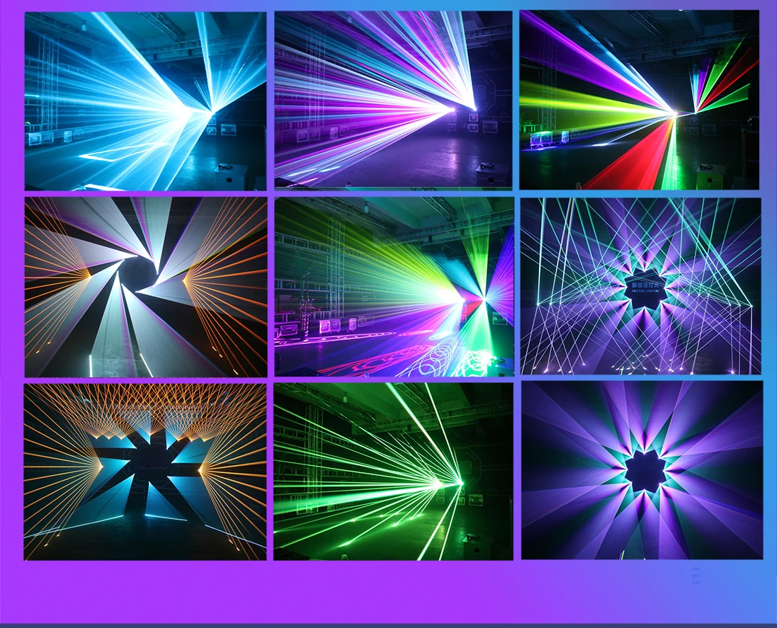 RGB Laser Light ILDA Animation Beam Scanner DMX Control Stage Projector for DJ Disco Wedding Parties Bar Club Dance Effect Show