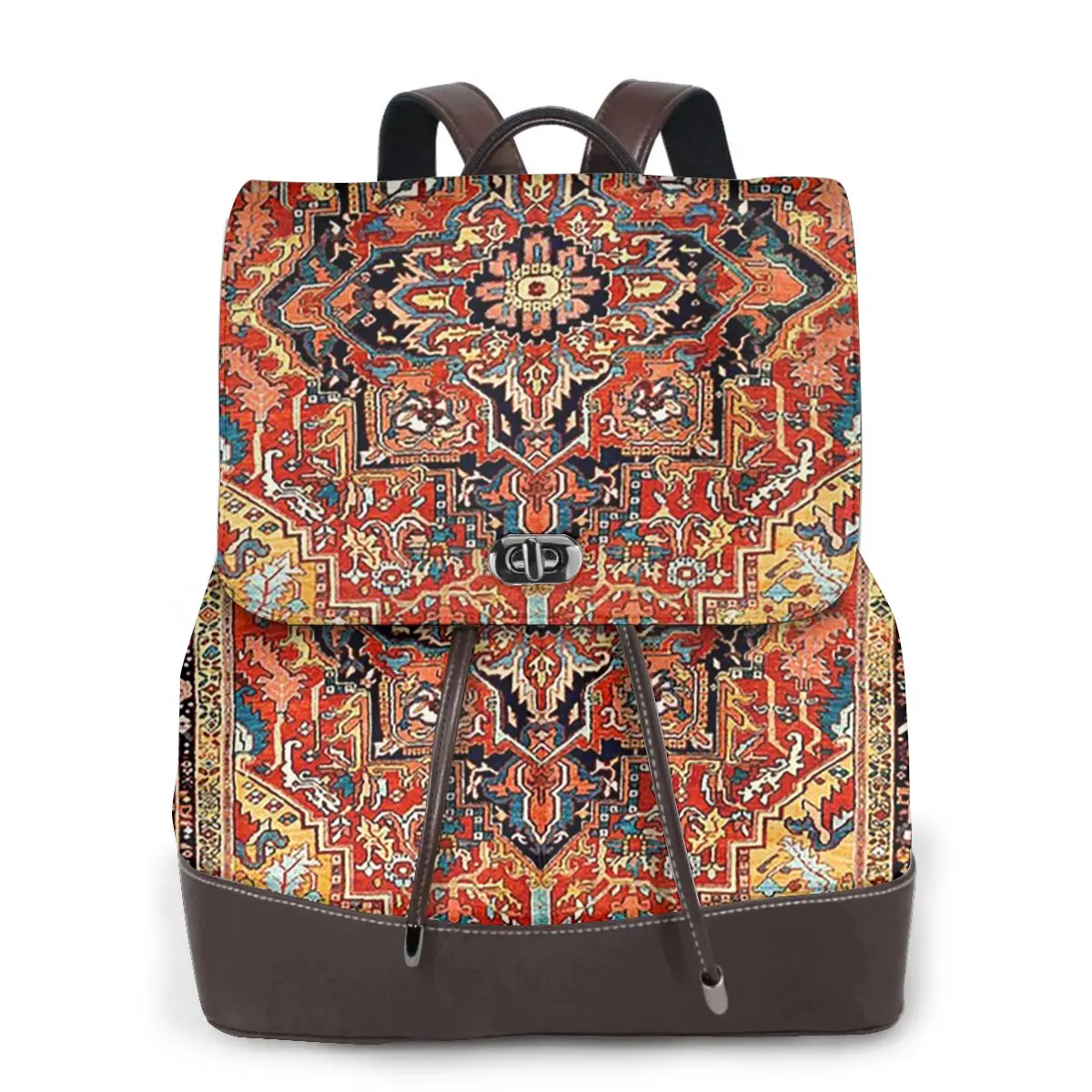 heriz-persian-carpet-print-bookbag-school-student-bags-hiking-travel-daypack-for-women-fashion-derma-backpack