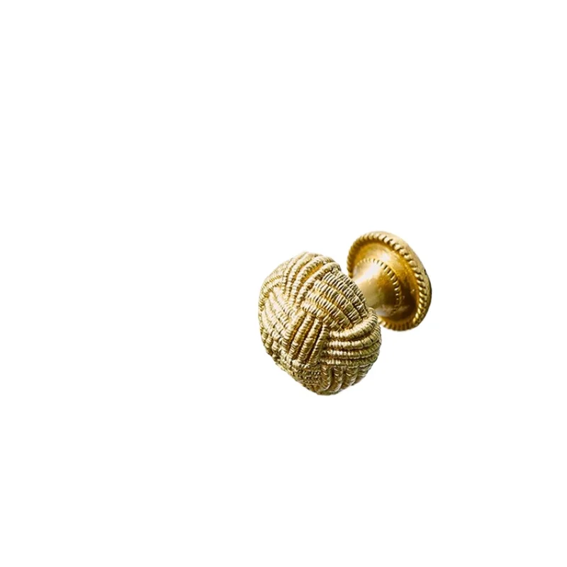 

Creative brass French style light luxury clothing cabinet door drawer gold shoe cabinet wooden door single hole hardware