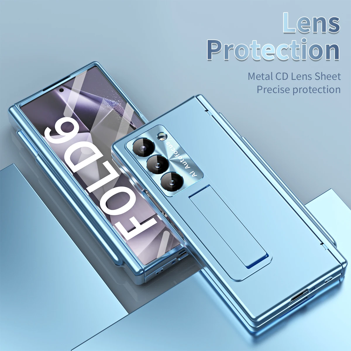 With Touch Pen For Samsung Galaxy Z Fold 6 5 4 3 Case Hinge Magnetic Armor Plating Kickstand 360 Full Protector Folding Cover