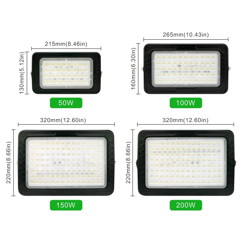 Led Outdoor Flood Light 50W 100W 150W 200W Reflector LED Floodlight IP67 Modern Waterproof Wall Light 220V Spotlight Garden Lamp