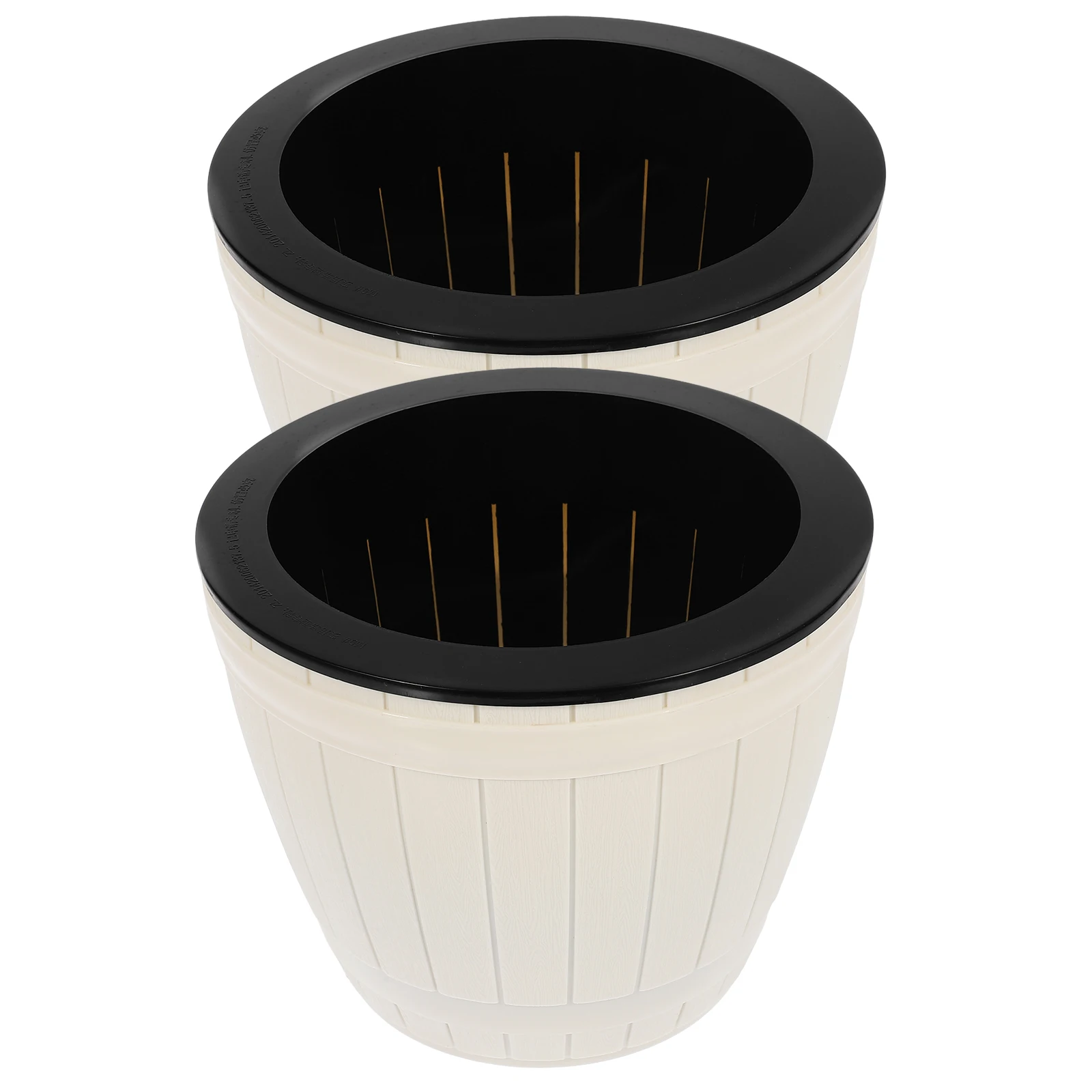 

2 Pcs Automatic Water Absorbent Flower Pot Clear Potting Containers for Plants Vacuum Plastic Pots Pp Orchid with Holes