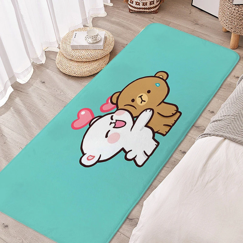 

Milkmocha Bear Carpet Kids Room Doormat Entrance Door House Entrance Mat Anti Slip Bathroom Kitchen Bedroom Living Room Rugs