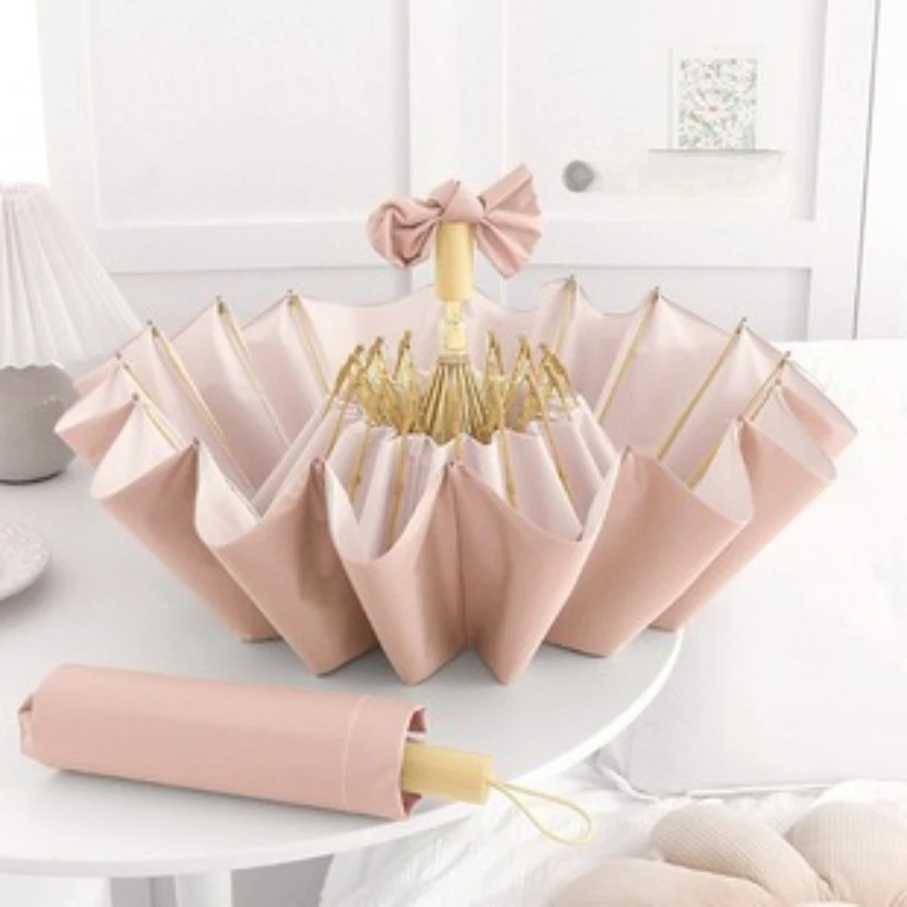 

Double Canopy Auto Open Umbrella, Oversize Windproof Rain Umbrella for 2, Heavy Duty Long Stick Umbrella with Water Repellent