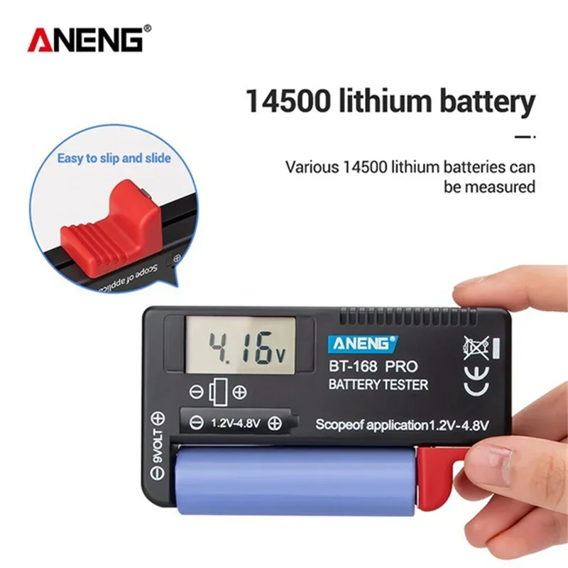Imagem -04 - Digital Battery Tester Aaa e aa Botão Cell Checker Volt Measure Battery Capacidade Meter Bt168 Pro Bt-168d Bt-168