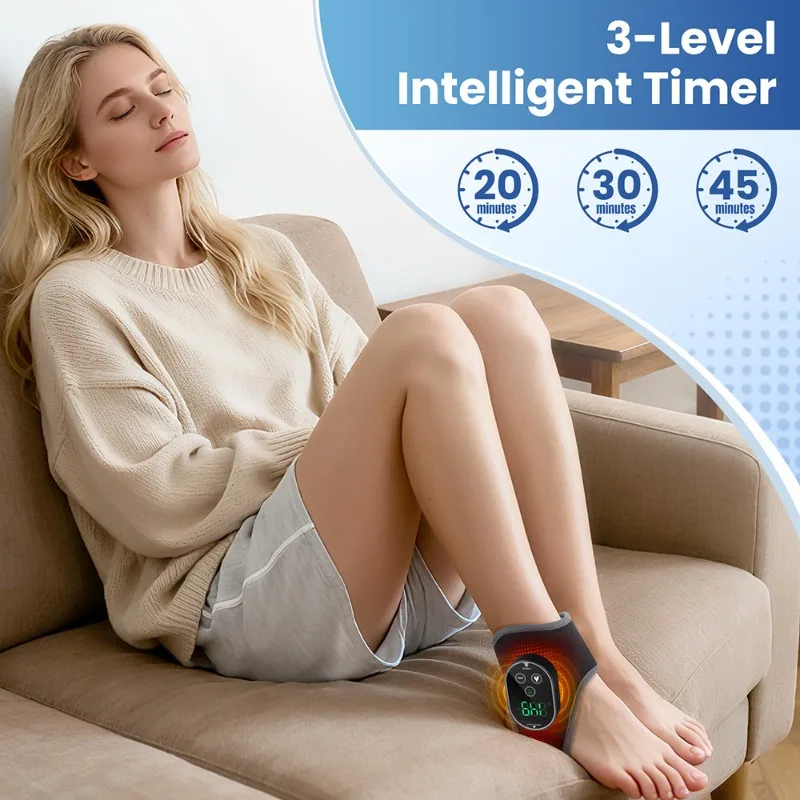 

ABLK Triple Therapy Wireless& Rechargeable EMS Foot Massager 2 Pack, 4 Heat Level Settings For Pain Relief