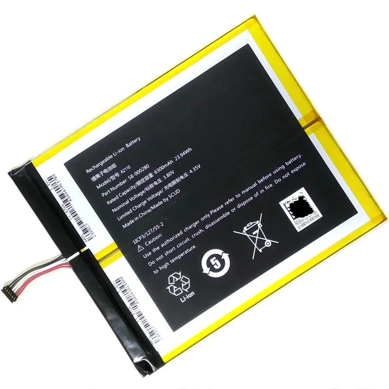 

Westrock 58-000280 A2110 Battery 6300mah for Amazon Kindle Fire HD 10.1 7th Gen SL056ZE Tablet