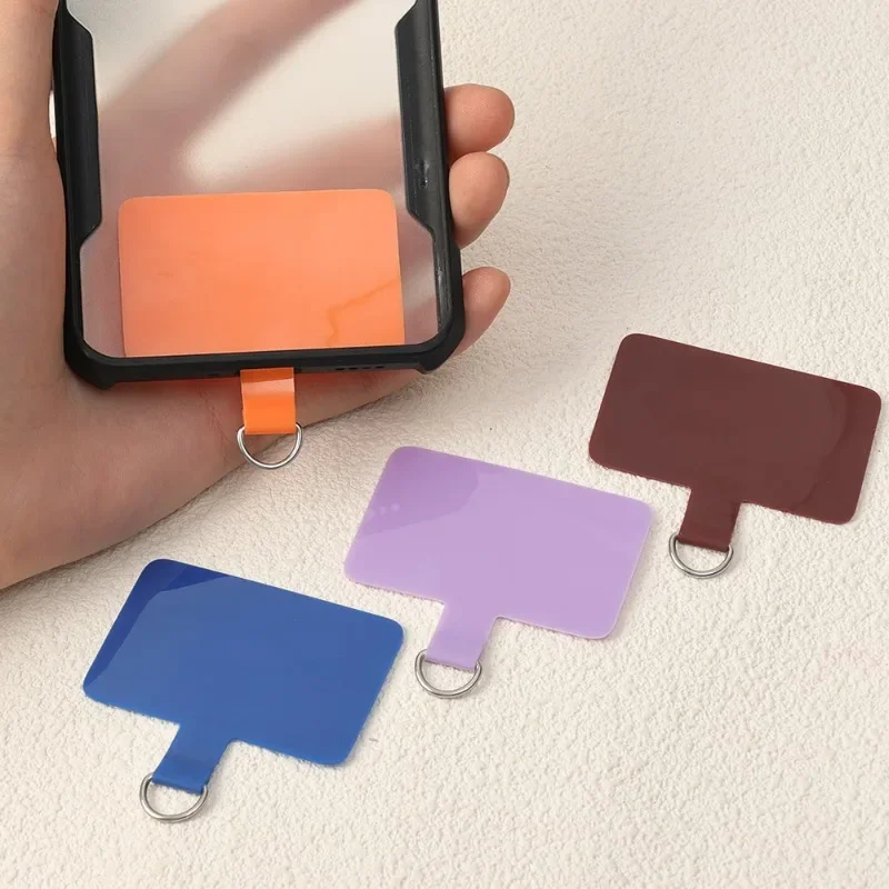 Universal Flexible Mobile Phone Lanyard Card Detachable Tether Tab Transparent Hanging Strap Patches Cord Clip for iPhone Huawei