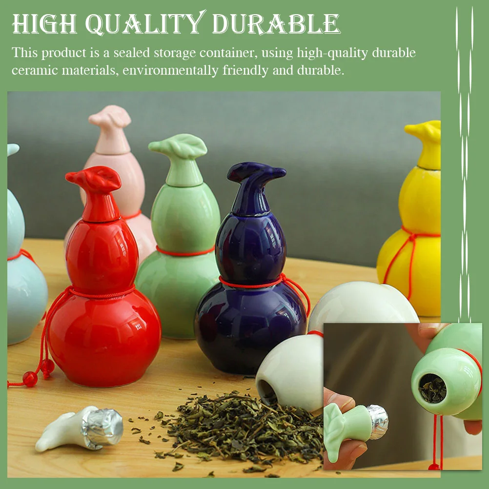 

Ceramic Tea Storage Jar Sealed Canister Food Holder for Tea Candy Coffee Bean Kitchen Storage Jar Candy Container
