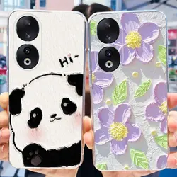 For Honor 90 5G Case Honor 90 Pro Honor90 90Pro REP-AN00 REA-NX9 Elegant Flower Butterfly Pattern Soft Silicone TPU Phone Cases
