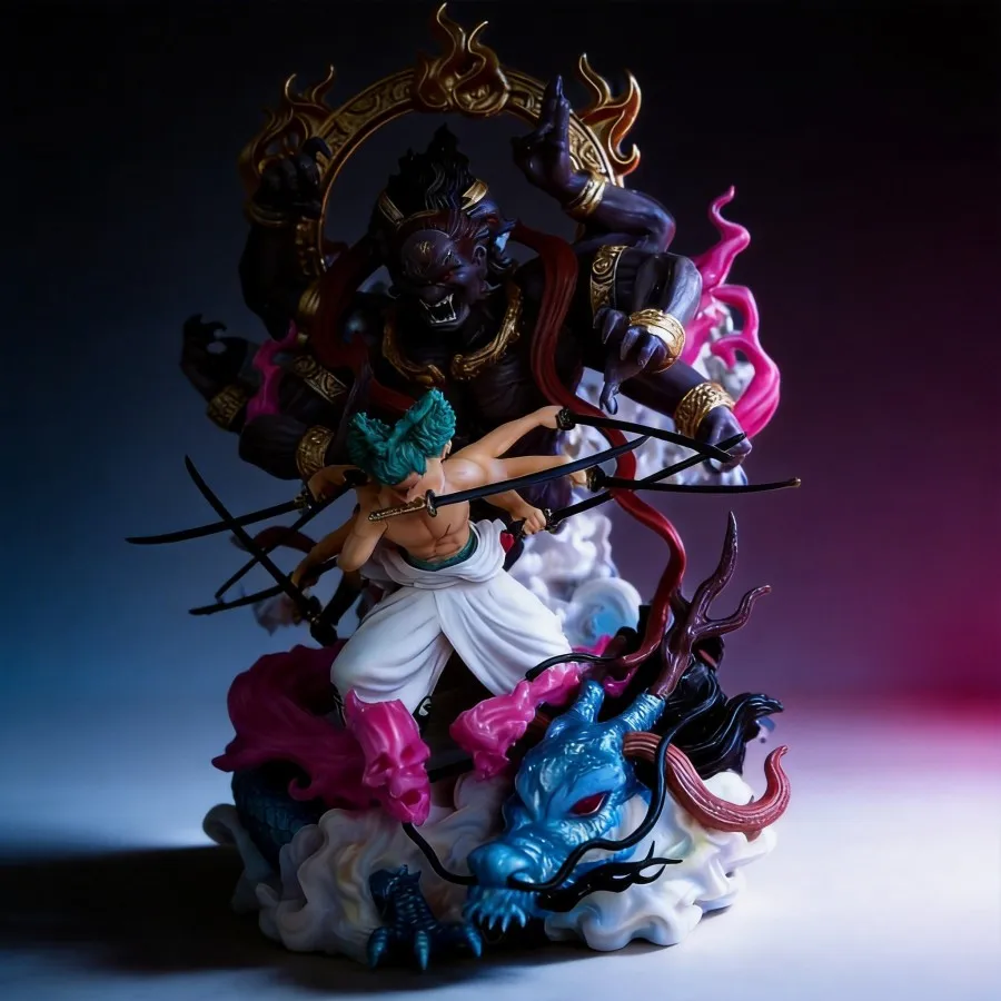 

Anime One Piece Roronoa Zoro (Nine Sword Style) Figure 21CM Collectible Model Toy Statue Decoration Gift for F