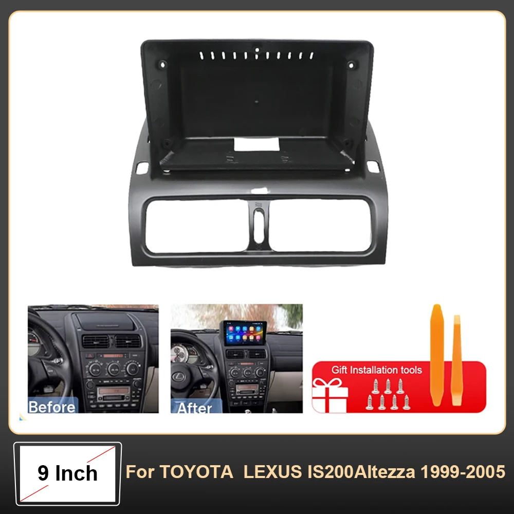 

9 Inch 2 Din Car Radio Fascia Frame Dash Panel Mount Kit For Toyota Lexus IS200 Altezza 1999–2005