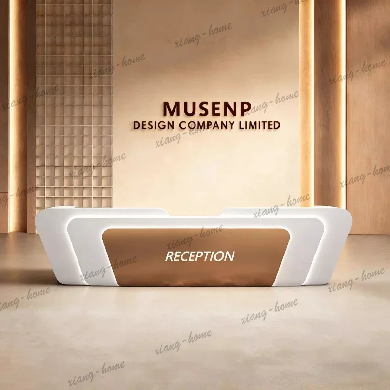 LSBeauty salon cashier desk company reception counter Modern elegant Customer center Computer table scrivania da ufficio furnitu
