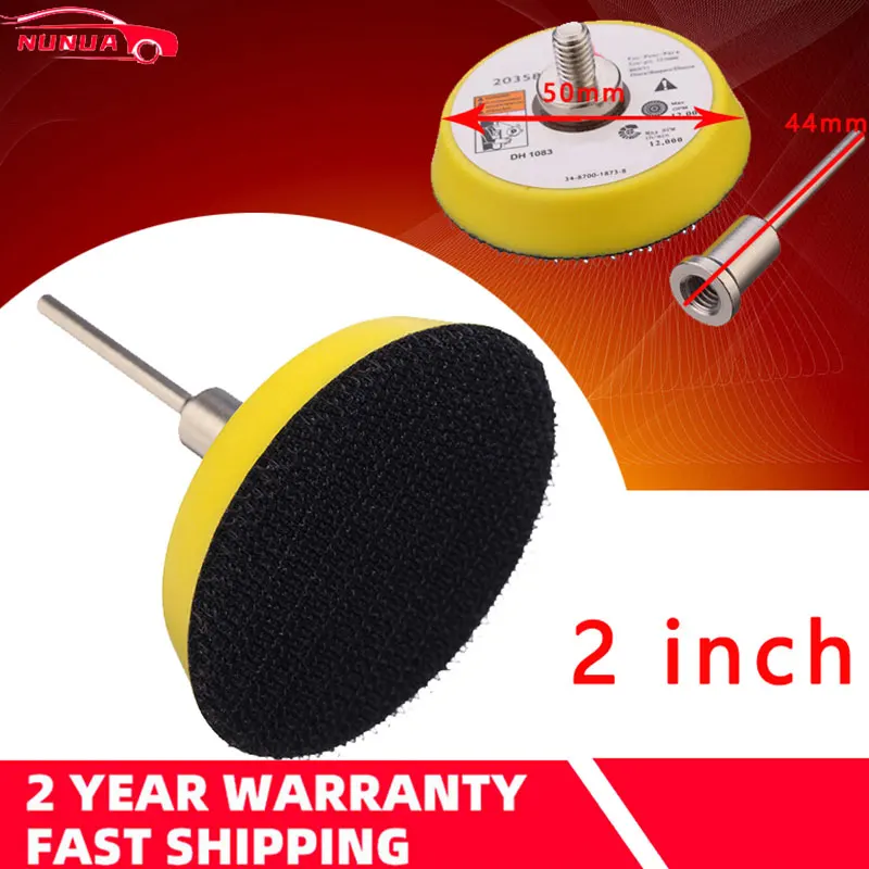 2 inch 50mm Sander Disc Sanding Polishing Pad Backer Plate 3mm Shank Cutting Disc Extension Rod Connective Rod For Dremel Rotary