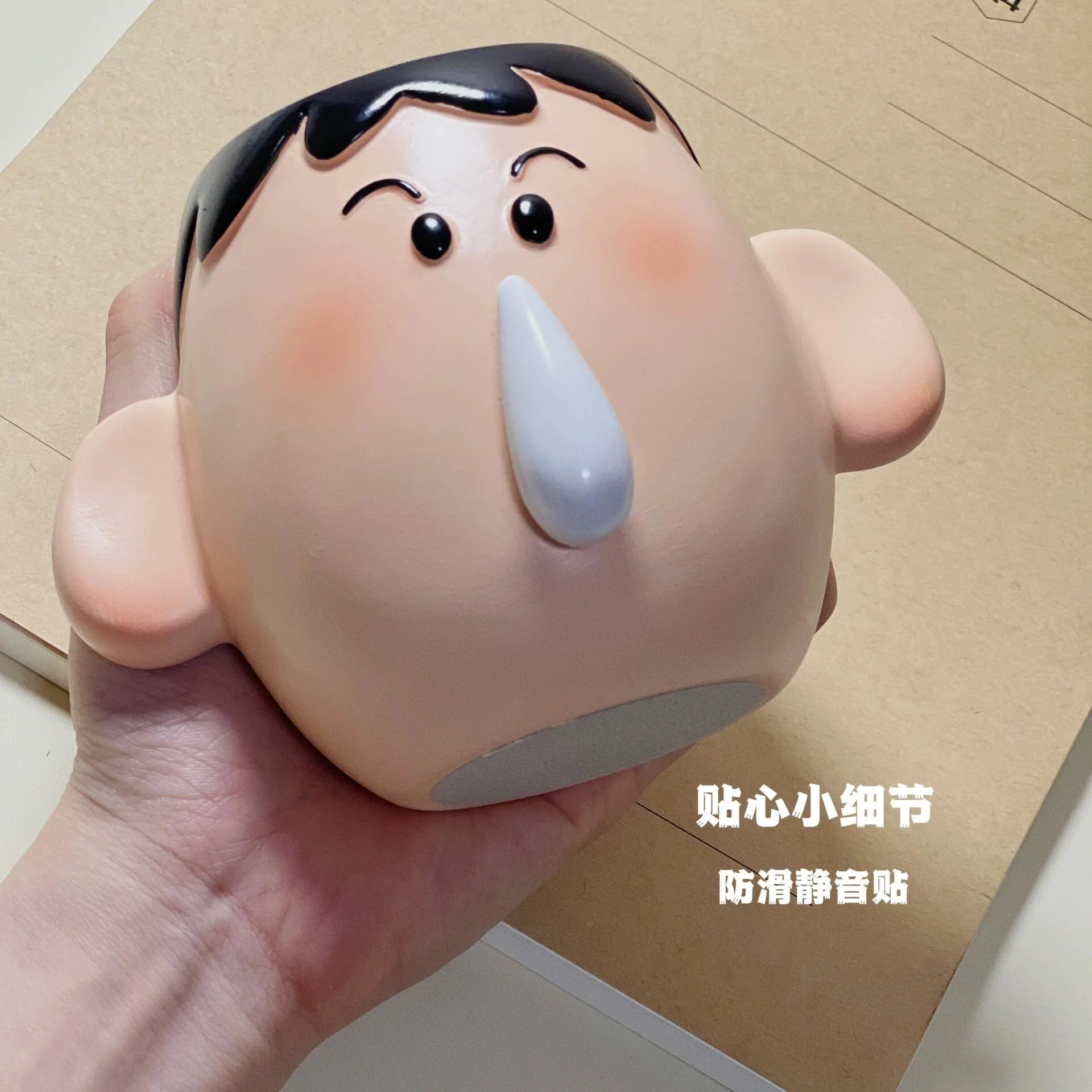 Cute Cartoon Head Pen Holder for Desk with Big Nose Design Funny Resin Organizer Decorative Pencil Pot for Girls Study or Office - view 2