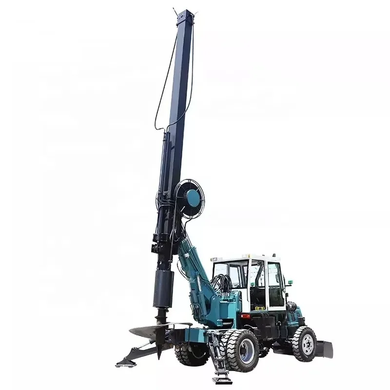 Customized Hydraulic Screw Boring Spun Concrete Bored Piles Driver Helical Portable Piling Drilling Rig Machine Price