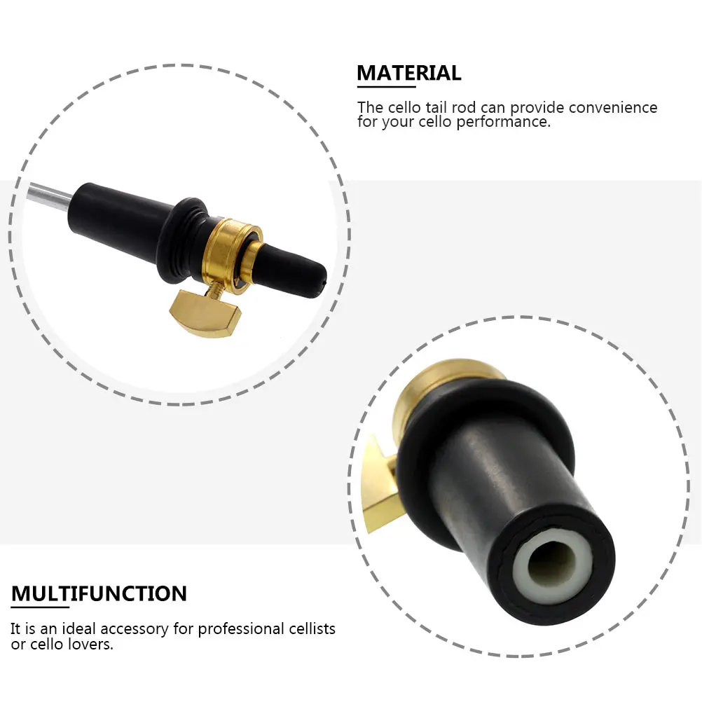 

Cello Support Rod Tail Post Sound Setting Tool Bracket Slipstop Endpin Rest for Carbon Fiber Tailrod