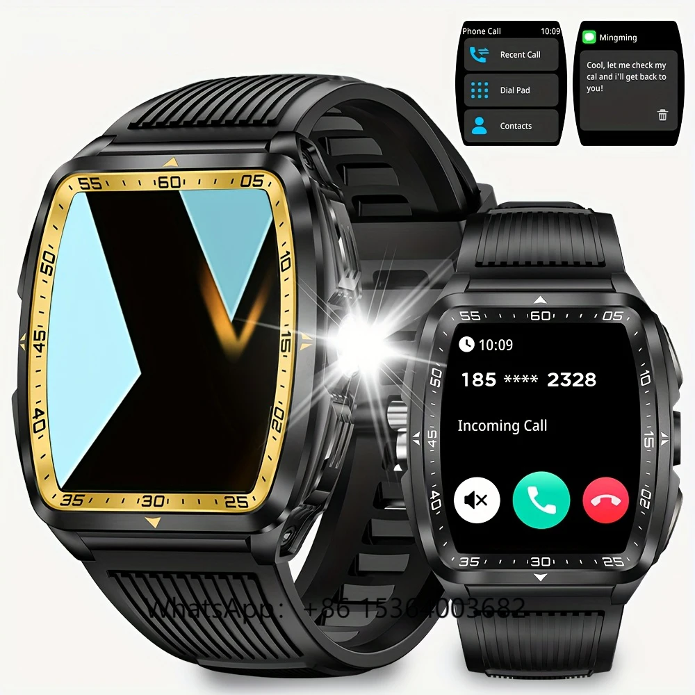 

TJXL-SENBONO KT83 Outdoor Sports Square Smart watch Answer Call Big Battery Fitness Tracker Waterproof Smartwatch Men for IOS An