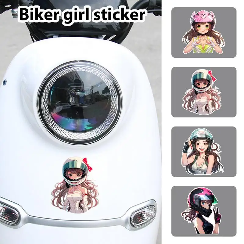 Decal Sticker For Lady Rider Eye-Catching Creative Bumper & Motorcycle Sticker Motorsport Sticker Weather Resistant For Luggage