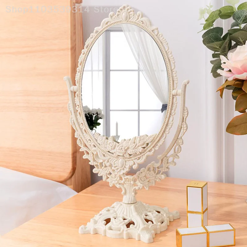 Miroir de maquillage scandinave Ins, miroir décoratif vintage, plastique, intérieur, maison, outils de beauté et de soins de la peau